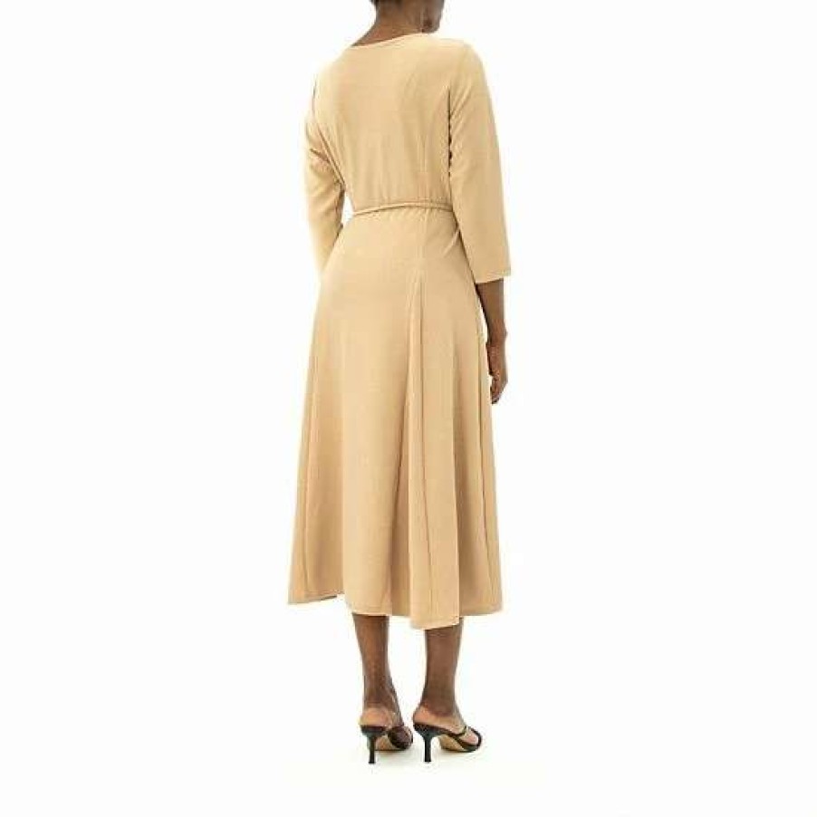 Womens * | Women'S Nina Leonard Sylvia Textured Midi Dress