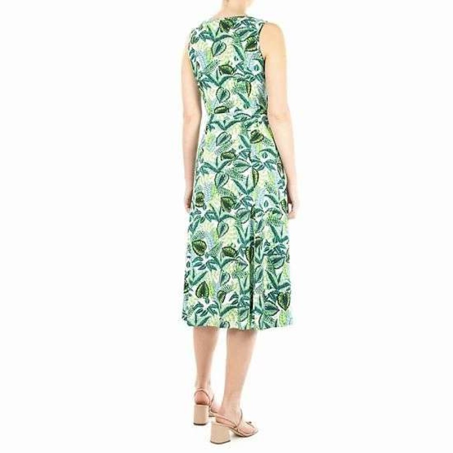 Womens * | Women'S Nina Leonard Print Midi Dress