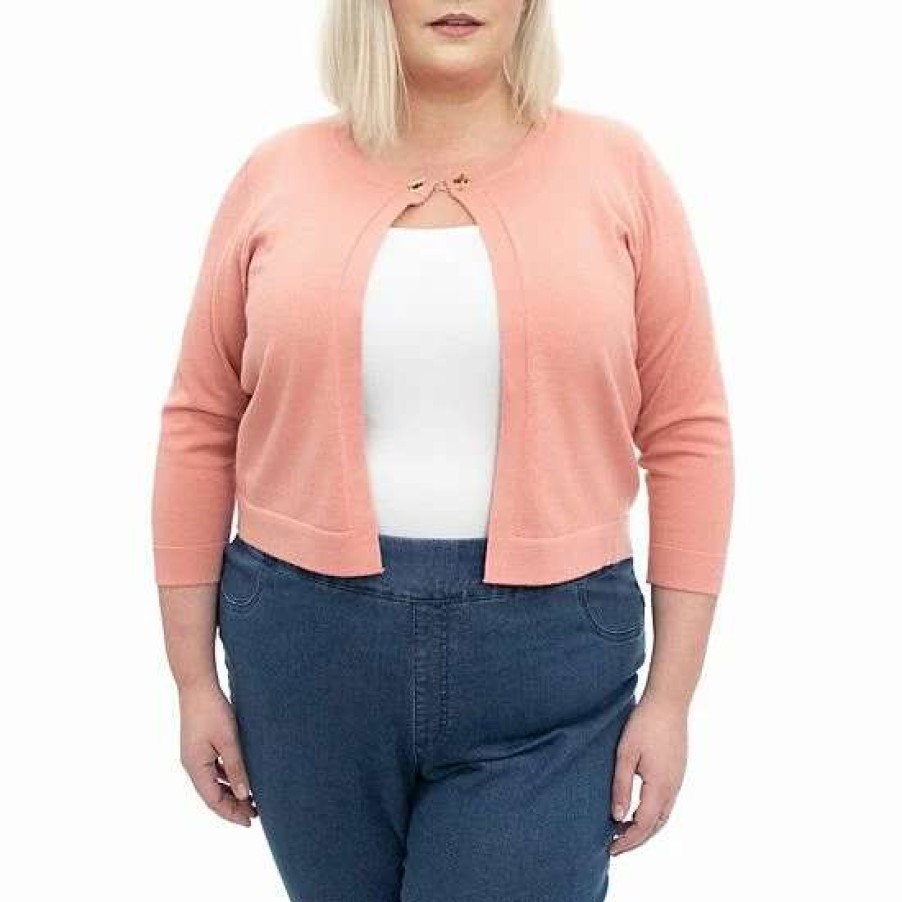 Womens * | Plus Size Nina Leonard Crop Bolero