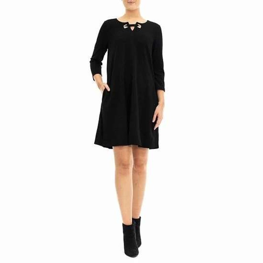 Womens * | Women'S Nina Leonard Trapeze Dress