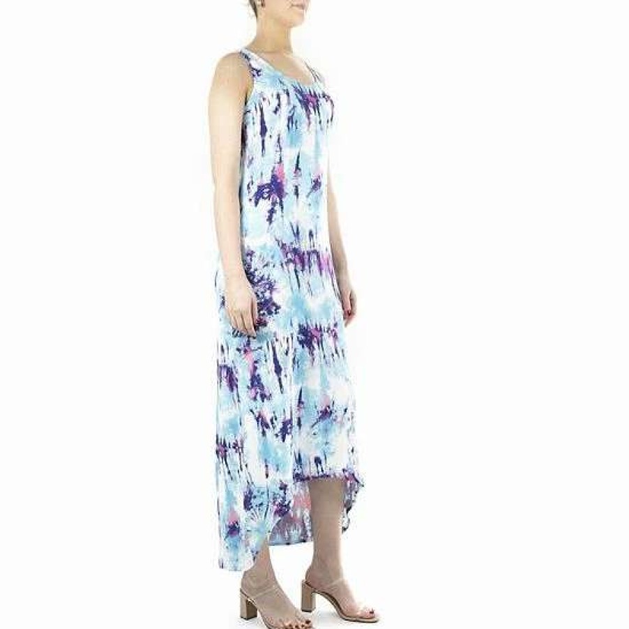 Womens * | Women'S Nina Leonard Tie-Dye Maxi Dress