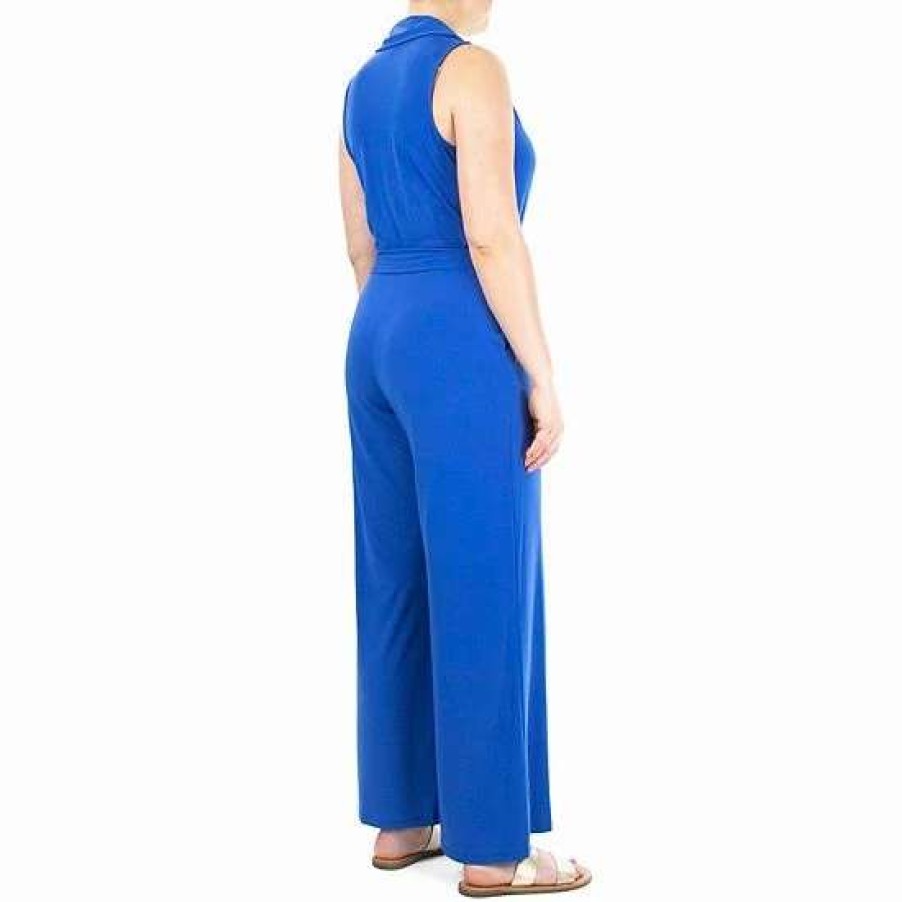 Womens * | Women'S Nina Leonard Surplice Wide-Leg Jumpsuit