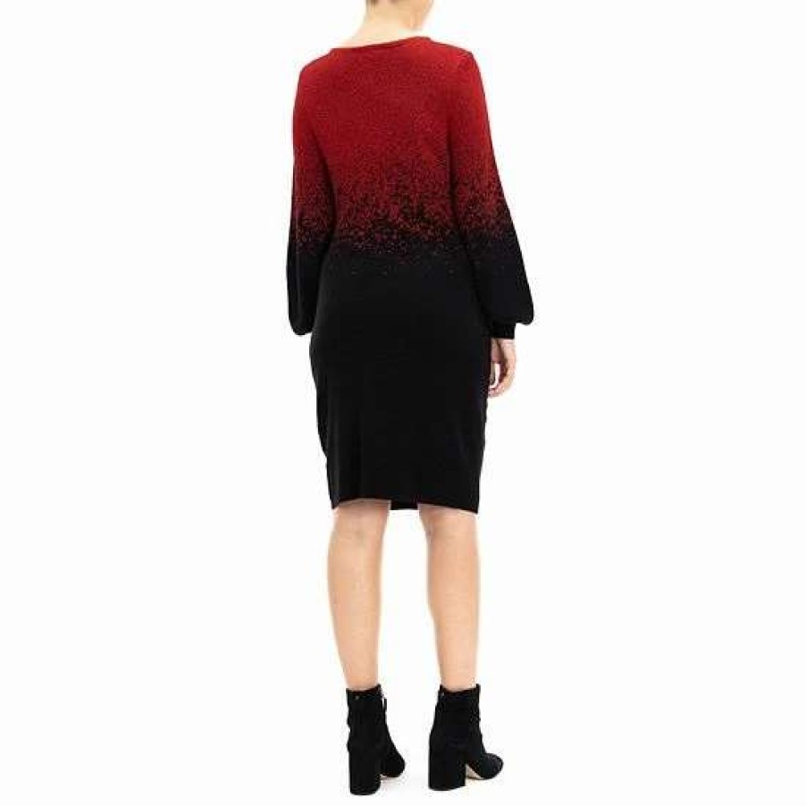 Womens * | Women'S Nina Leonard Balloon Sleeve Sweater Dress