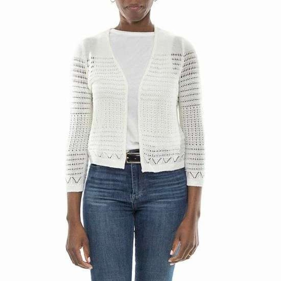 Womens * | Women'S Nina Leonard Crochet Bolero Jacket