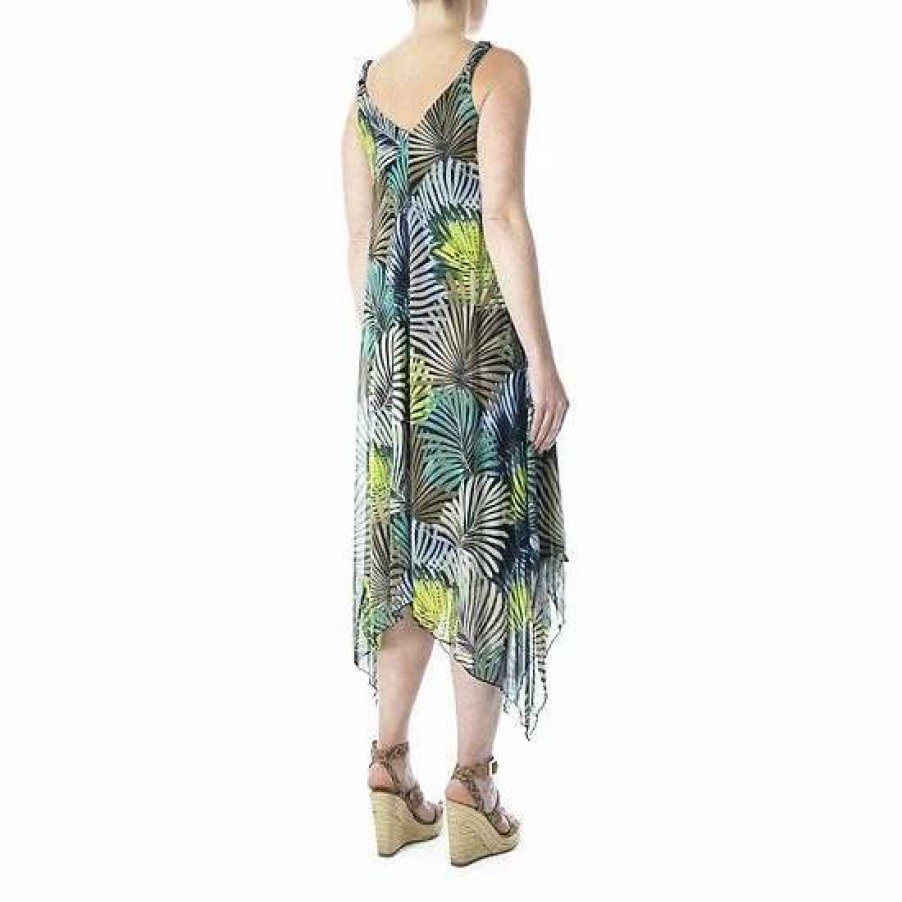 Womens * | Women'S Nina Leonard Print Mesh Midi Dress