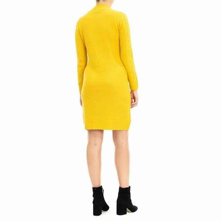 Womens * | Women'S Nina Leonard Cable Knit Sweater Dress