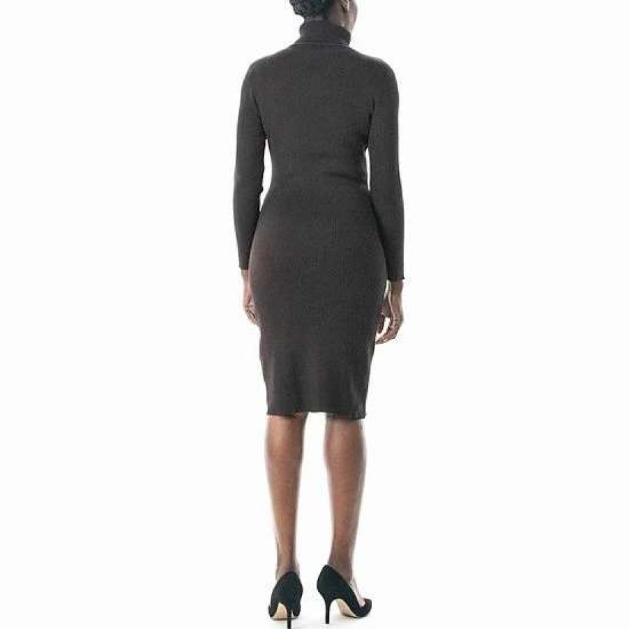 Womens * | Women'S Nina Leonard Midi Sheath Sweater Dress