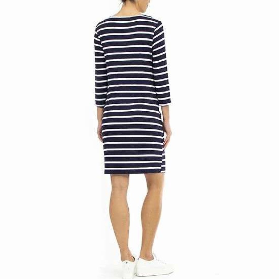 Womens * | Women'S Nina Leonard Mixed-Striped Sheath Dress