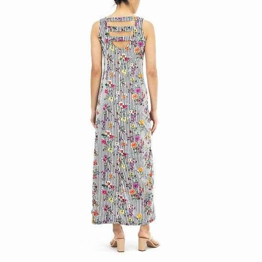 Womens * | Women'S Nina Leonard Printed High-Low Maxi Dress