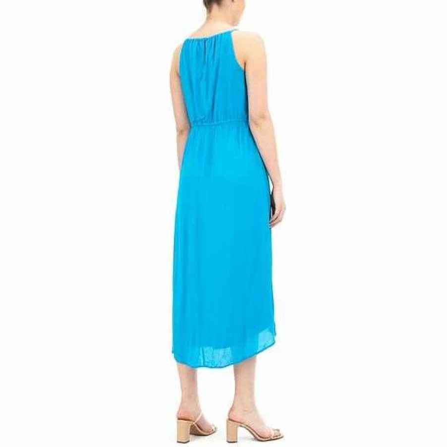 Womens * | Women'S Nina Leonard High-Low Gauze Midi Dress