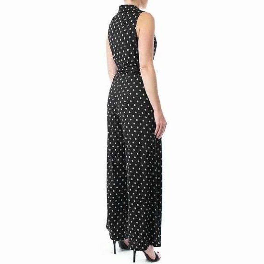 Womens * | Women'S Nina Leonard Print Surplice Wide-Leg Jumpsuit