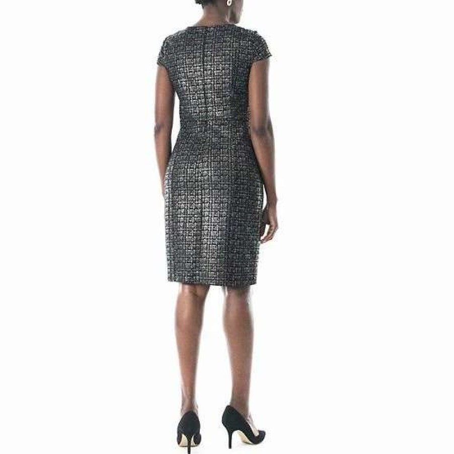 Womens * | Women'S Nina Leonard Cap Sleeve Sheath Dress