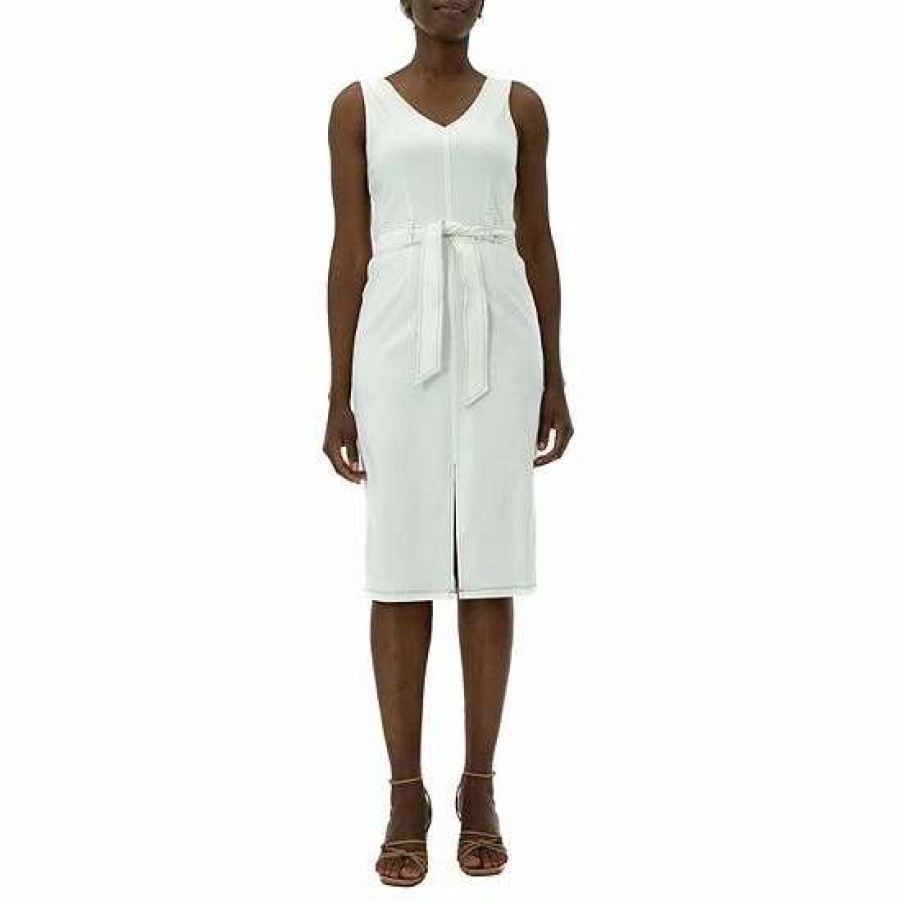 Womens * | Women'S Nina Leonard V-Neck Midi Dress