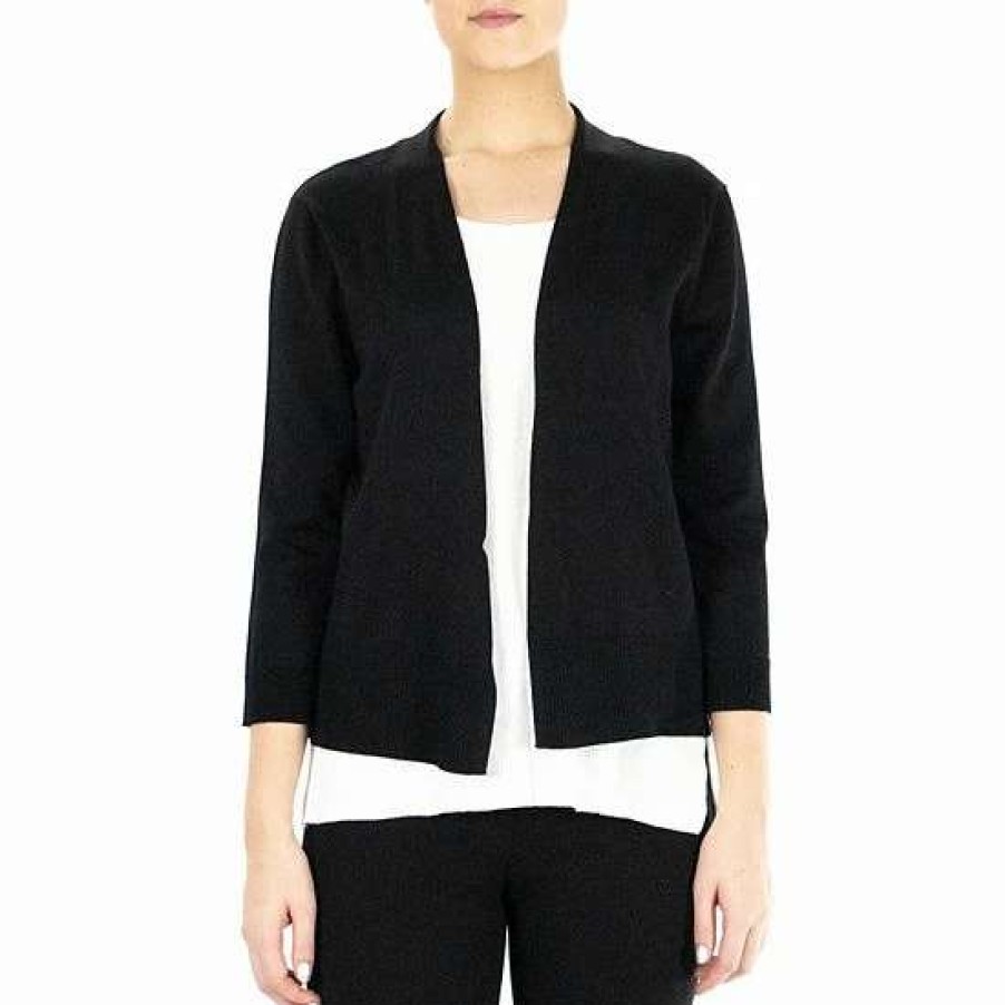 Womens * | Women'S Nina Leonard Classic Open-Front Bolero Cardigan