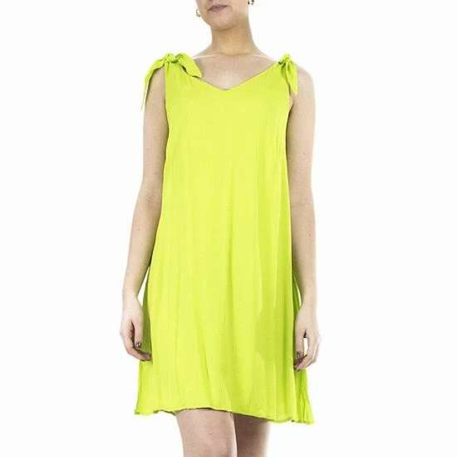 Womens * | Women'S Nina Leonard Tie-Shoulder Shift Dress