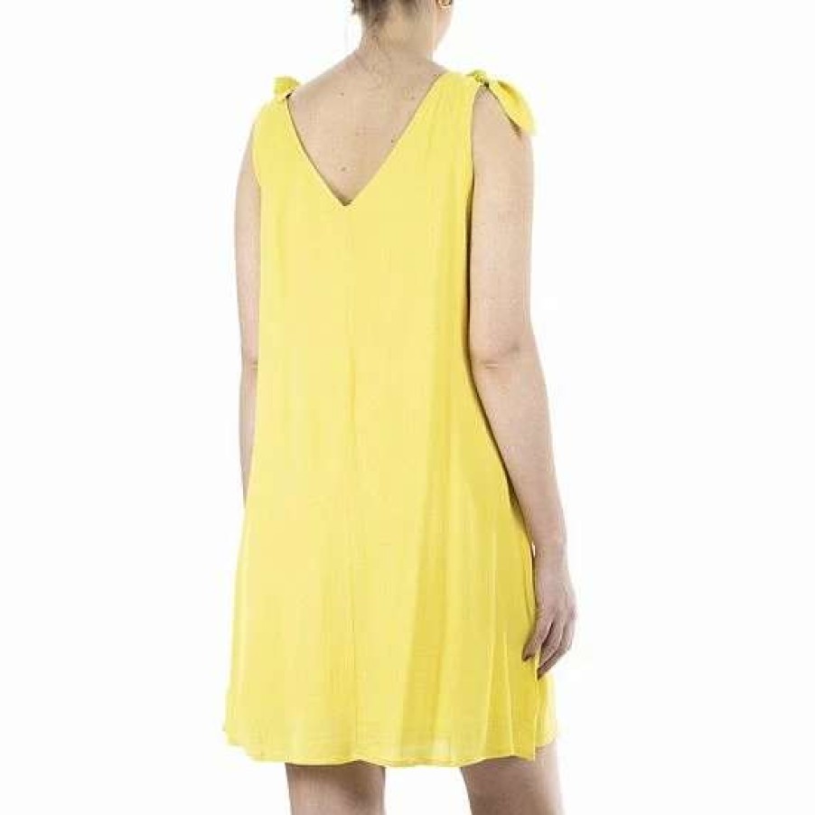 Womens * | Women'S Nina Leonard Tie-Shoulder Shift Dress