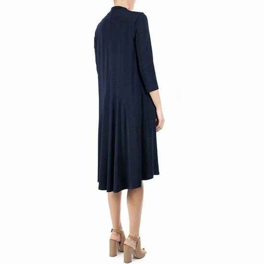 Womens * | Women'S Nina Leonard Godet Duster & High-Low Hem Dress Set