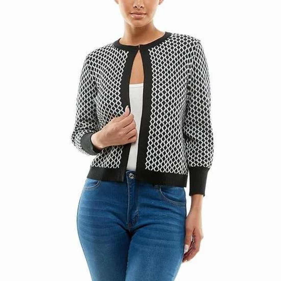 Womens * | Women'S Nina Leonard Vertical Wave Bolero