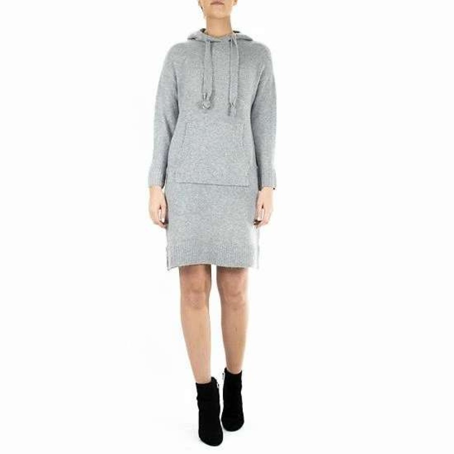 Womens * | Women'S Nina Leonard Hooded Sweatshirt Dress