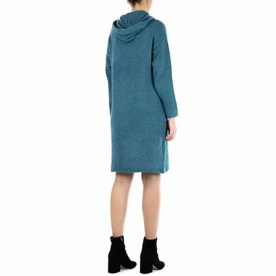 Womens * | Women'S Nina Leonard Hooded Sweatshirt Dress